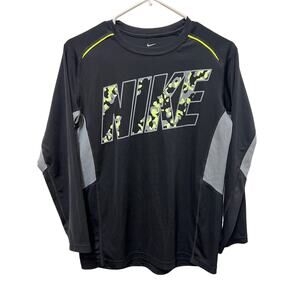 Nike Boys Drifit Black with design Long sleeves Size Large